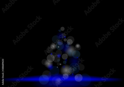 青　黒　照明　玉ボケ　背景　壁紙　blue　bokeh background