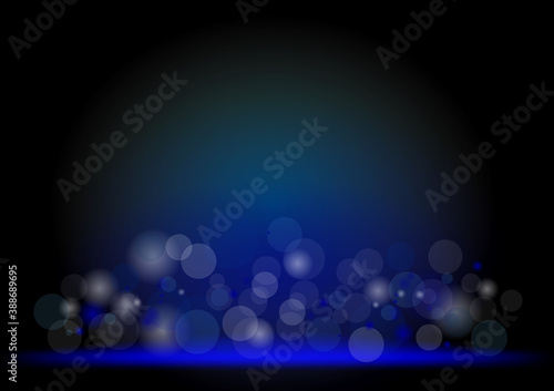 青　黒　照明　スポットライト　玉ボケ　背景　壁紙　blue　bokeh background