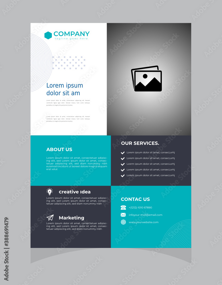 Corporate flyer template. Corporate flyer template.