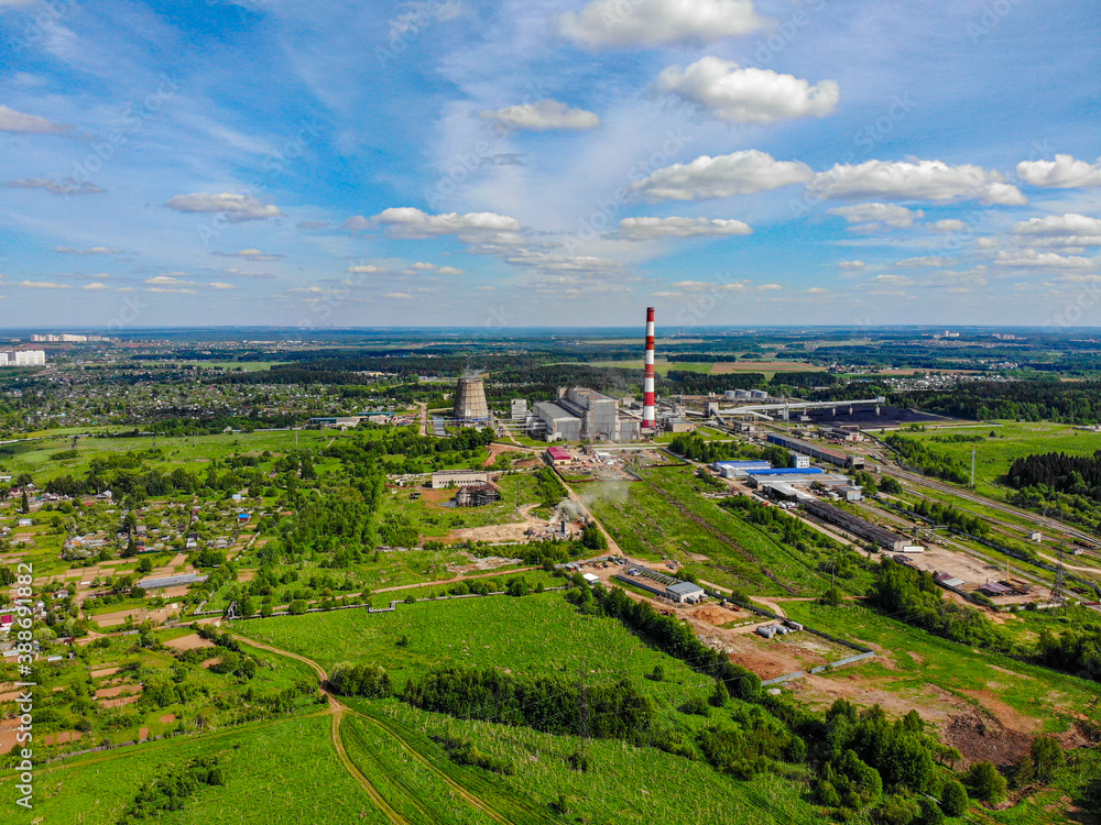 Aerial view of thermal power plant - Kirov, Russia Aerial view of thermal power plant - Kirov, Russia