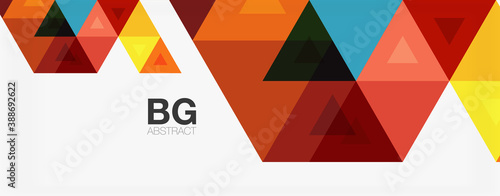 Mosaic triangle pattern abstract background for cover, banner, flyer and poster and other template