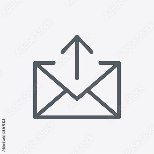 Send mail icon isolated on background. Mail symbol modern, simple, vector, icon for website design, mobile app, ui. Vector Illustration