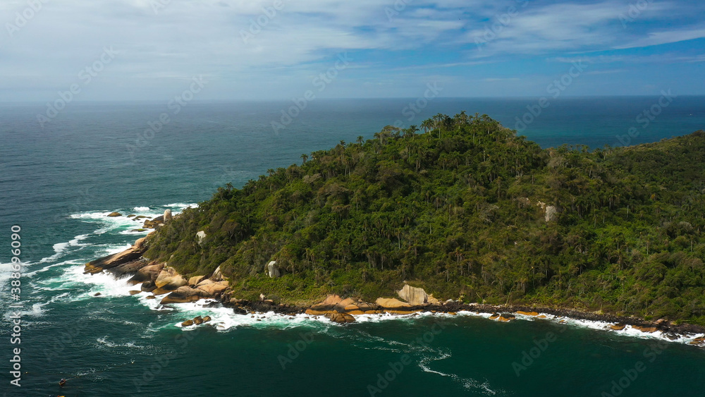 Aerial scenes of Florianópolis Island, capital of Santa Catarina, Brazil