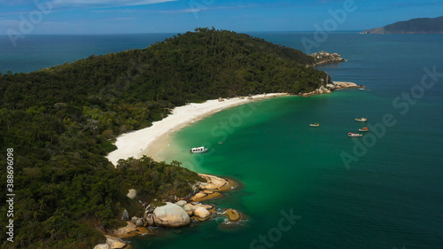 Aerial scenes of Florian  polis Island  capital of Santa Catarina  Brazil