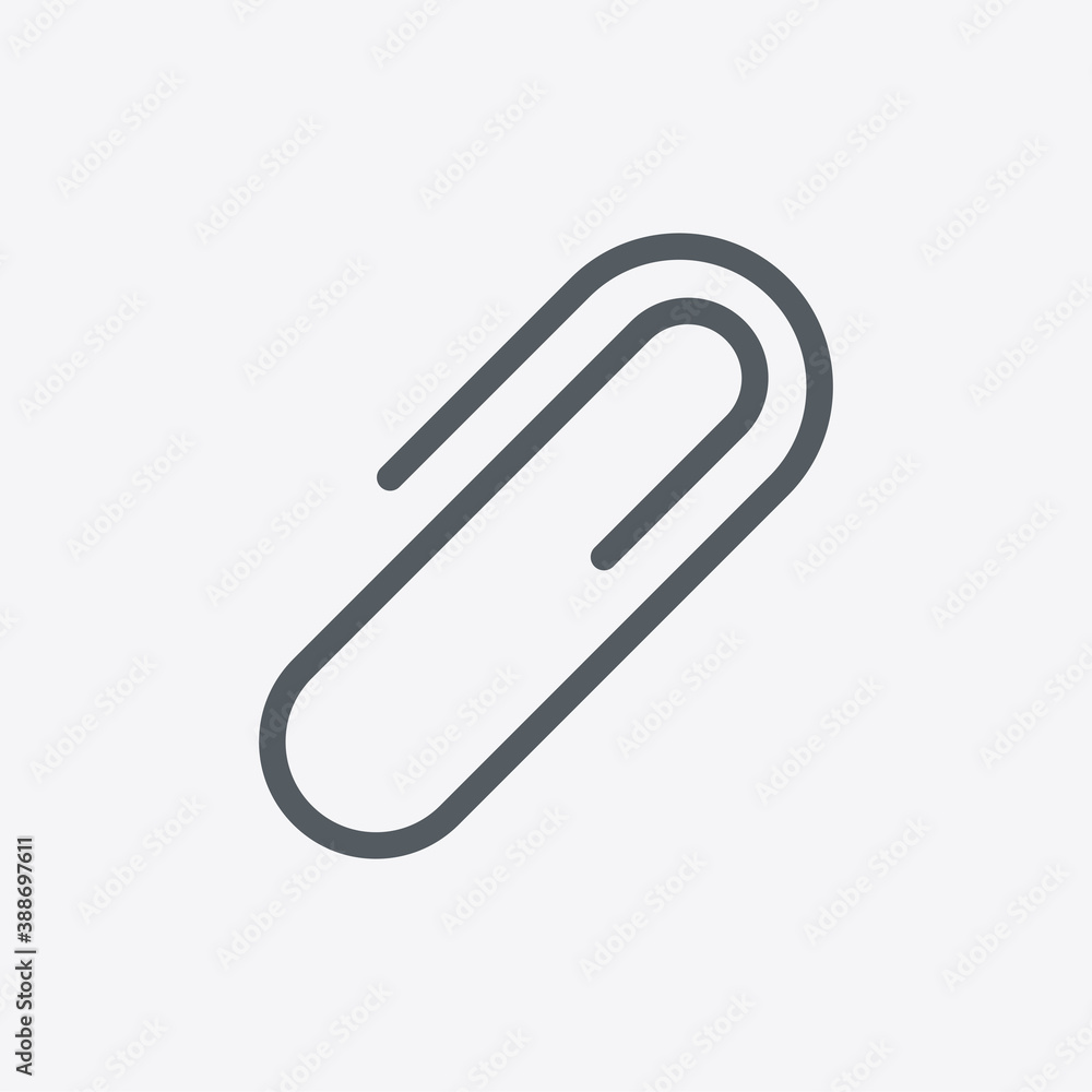 Paper clip icon isolated on background. Attachment symbol modern, simple, vector, icon for website design, mobile app, ui. Vector Illustration Paper clip icon isolated on background. Attachment symbol modern, simple, vector, icon for website design, mobile app, ui. Vector Illustration