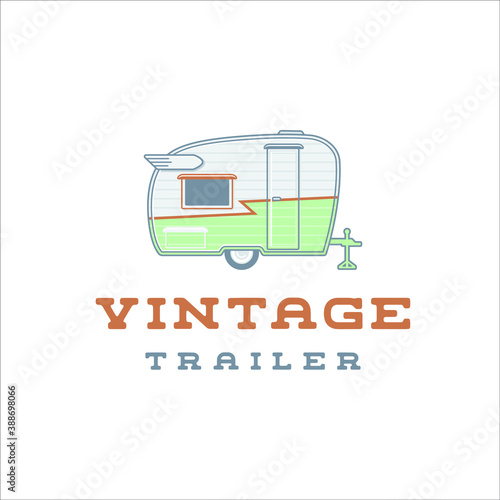 Colorful and Charming Retro Camper trailer