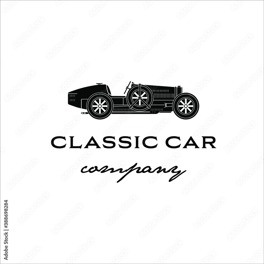 Automobile graphics of a vintage car
