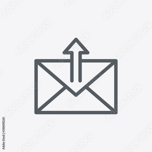 Send mail icon isolated on background. Mail symbol modern, simple, vector, icon for website design, mobile app, ui. Vector Illustration