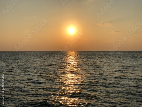Ocean view sunset in summer