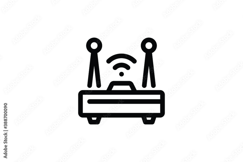 Smart Home Icon - Internet Router Smart Home Icon - Internet Router