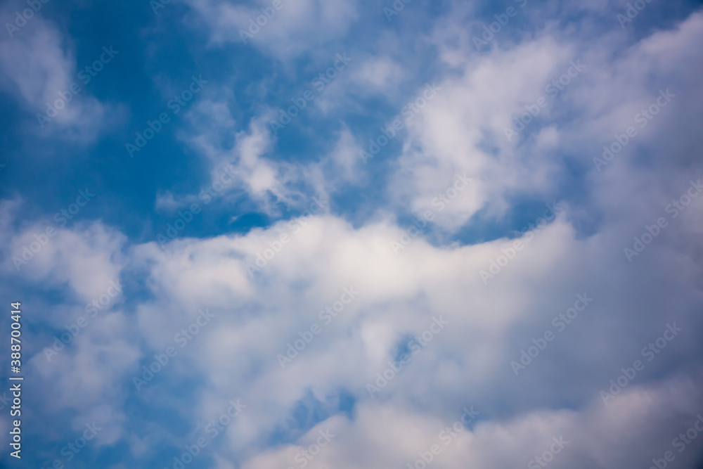 Blue sky covered with thick cloud