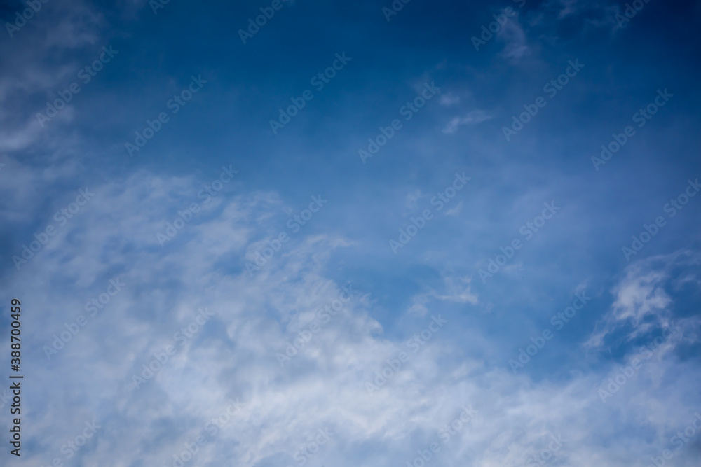 Blue sky covered with thin cloud
