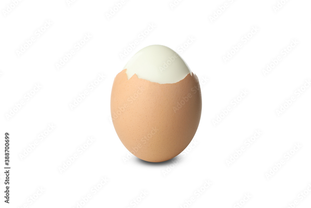 Hard boiled egg isolated on white background Hard boiled egg isolated on white background
