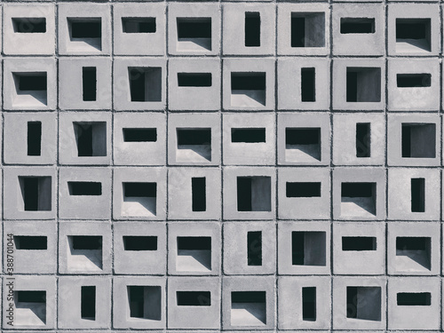 Cement wall cubic pattern geometric wall background Architecture details