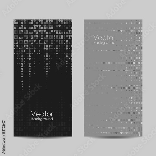 Set of banners with dots. Vector illustration