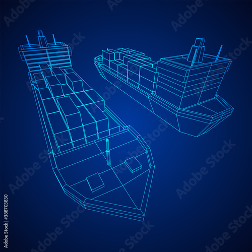 Heavy dry cargo ship of bulk carrier