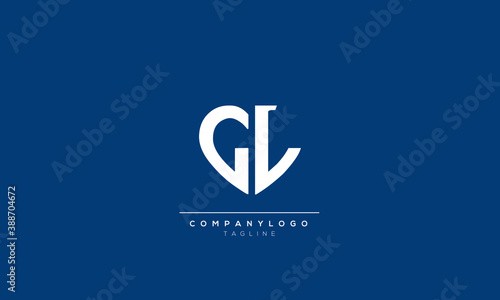 GL Abstract initial monogram letter alphabet logo design