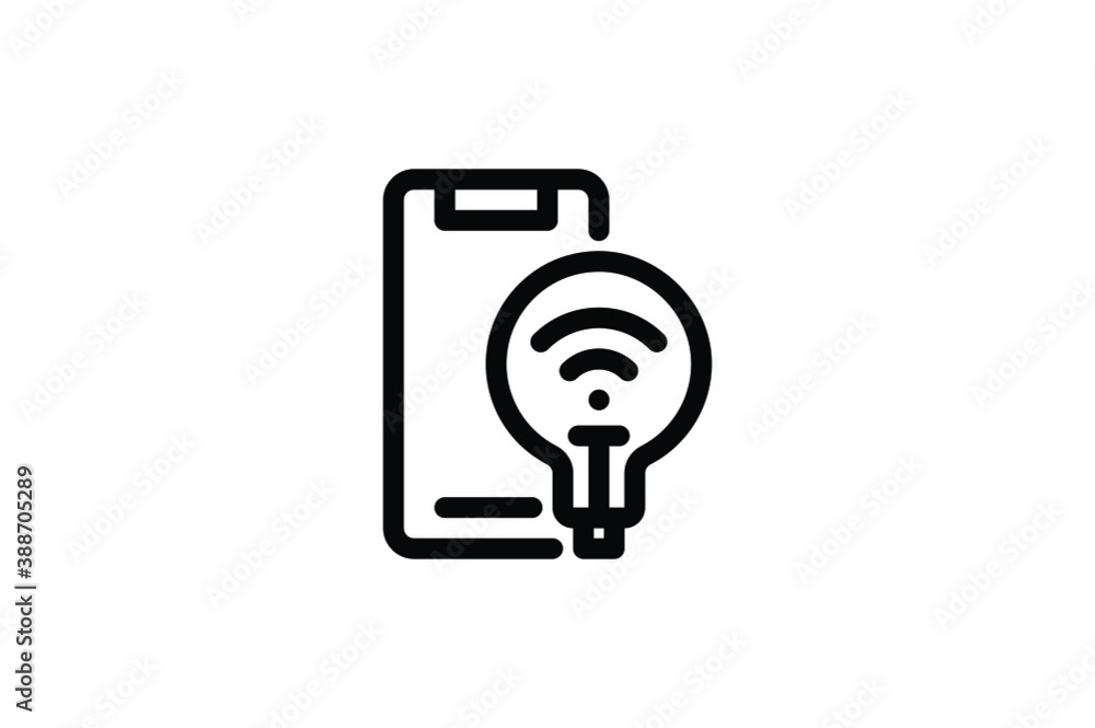 Smart Home Icon - Lifi Lamp Smart Home Icon - Lifi Lamp
