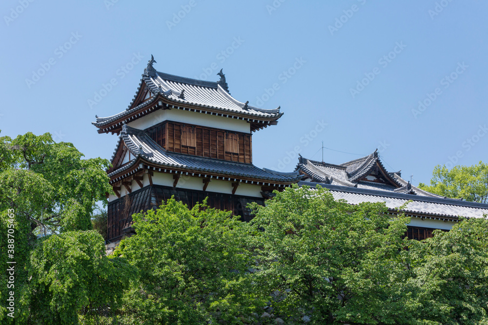 Naklejka premium 郡山城跡の大手向櫓