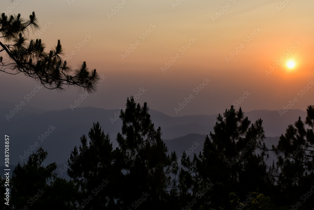 The landscape morning view of Doi Pha Hom Pok national park in Chiangmai Province, Thailand The landscape morning view of Doi Pha Hom Pok national park in Chiangmai Province, Thailand