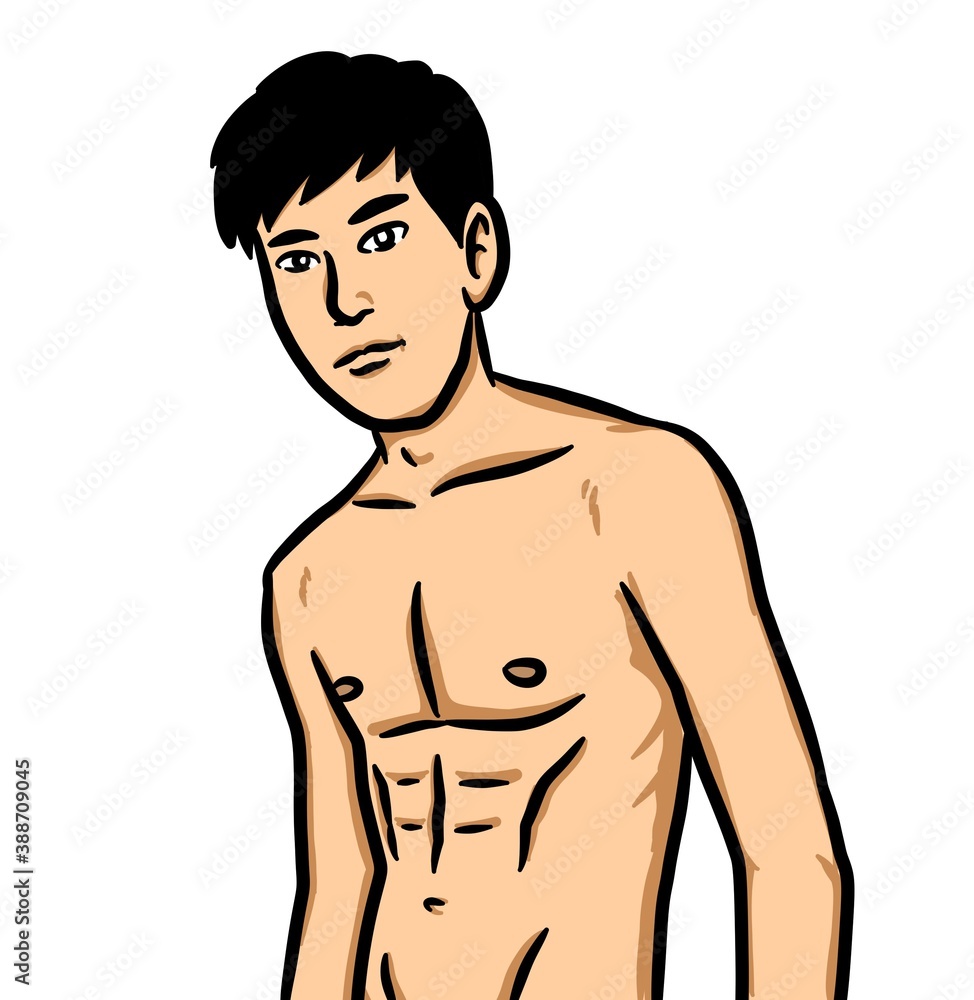 cartoon cute man on white background cartoon cute man on white background