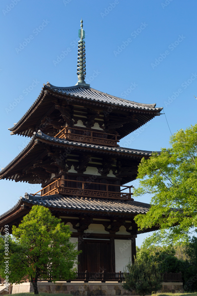 法起寺の三重塔