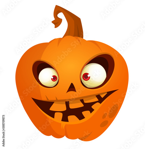 Wallpaper Mural Cartoon  funny  halloween pumpkin head isolated on white background. Vector illustration Torontodigital.ca