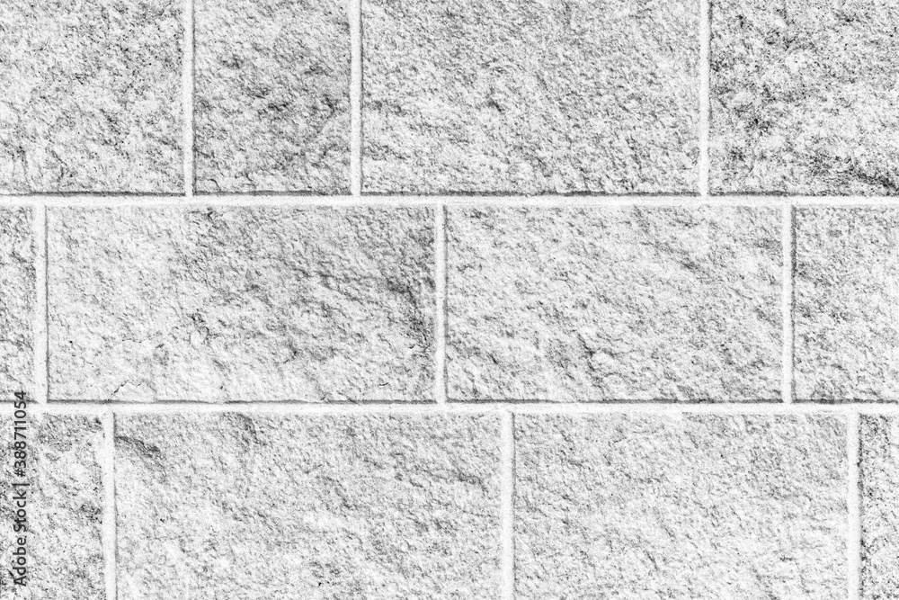 Naklejka premium White granite block wall pattern and background seamless