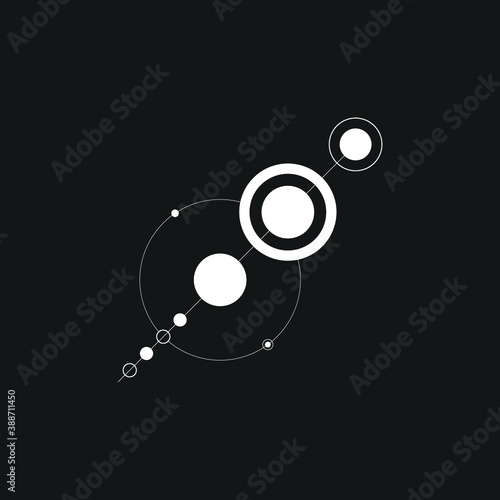 Geometric element, symbol, emblem. Decorative ornament. Vector illustrarion eps 10.