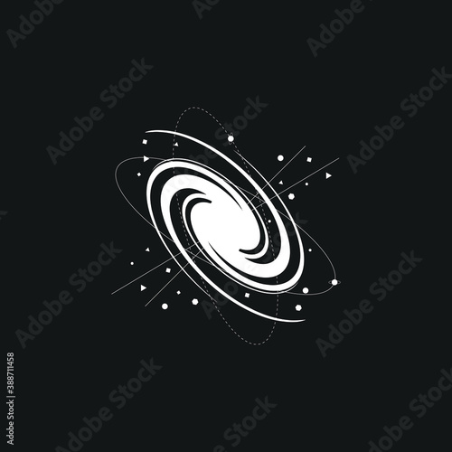 Geometric element, symbol, emblem. Decorative ornament. Vector illustrarion eps 10.