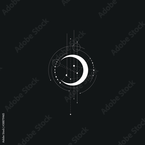 Geometric element, symbol, emblem. Decorative ornament. Vector illustrarion eps 10.