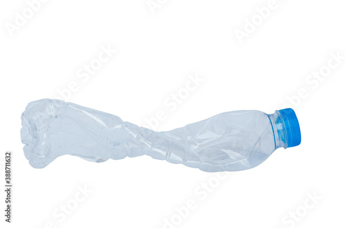 Plastic bottle on white background with clipping path.