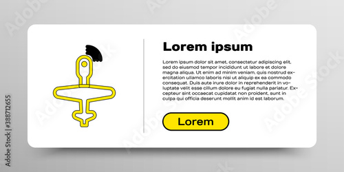 Line UAV Drone icon isolated on white background. Military Unmanned aircraft spy. Colorful outline concept. Vector.