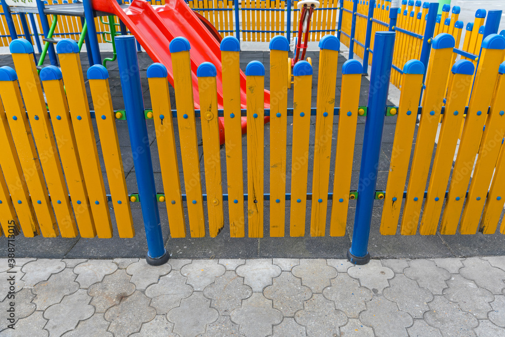 Obraz premium Wooden Fence Playground