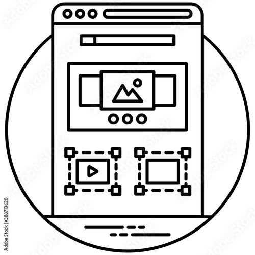 
Mobile app development flat design icon 
