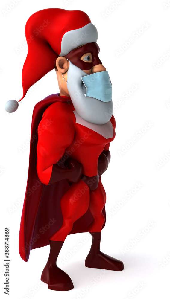 Fun super Santa Claus with a mask Fun super Santa Claus with a mask