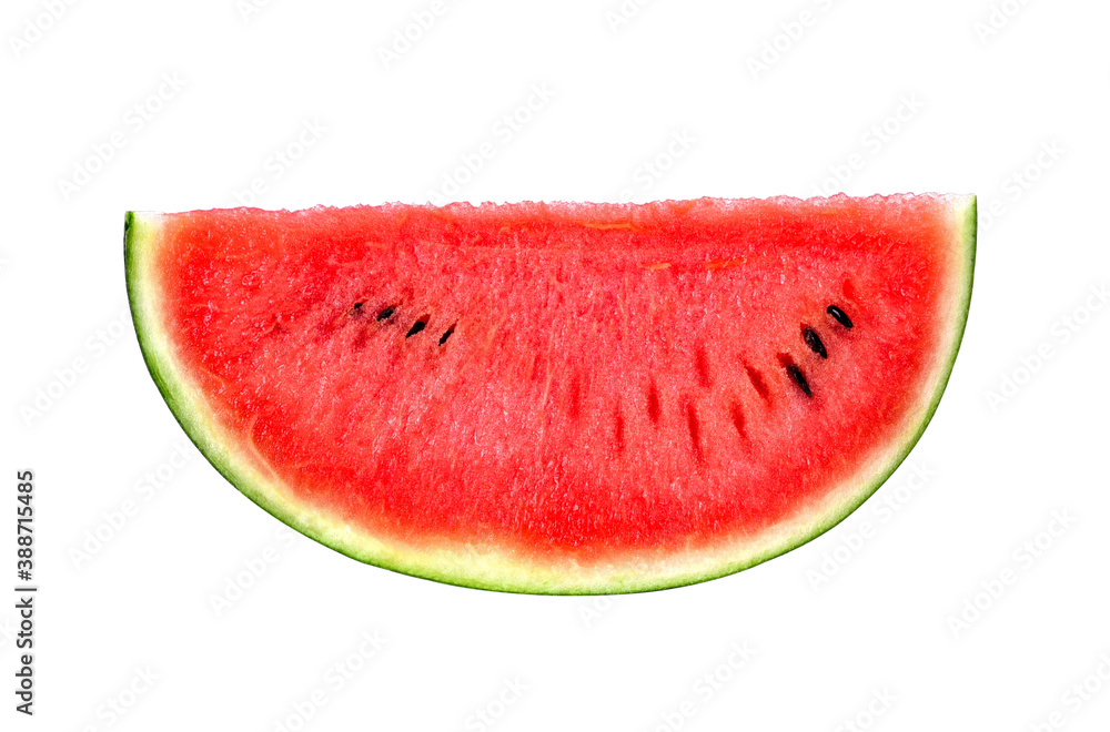 watermelon isolated on white background. top view