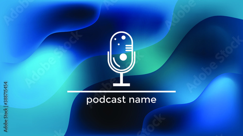 PODCAST ABSTRACT COLORFUL BACKGROUND VECTOR. COVER DESIGN 