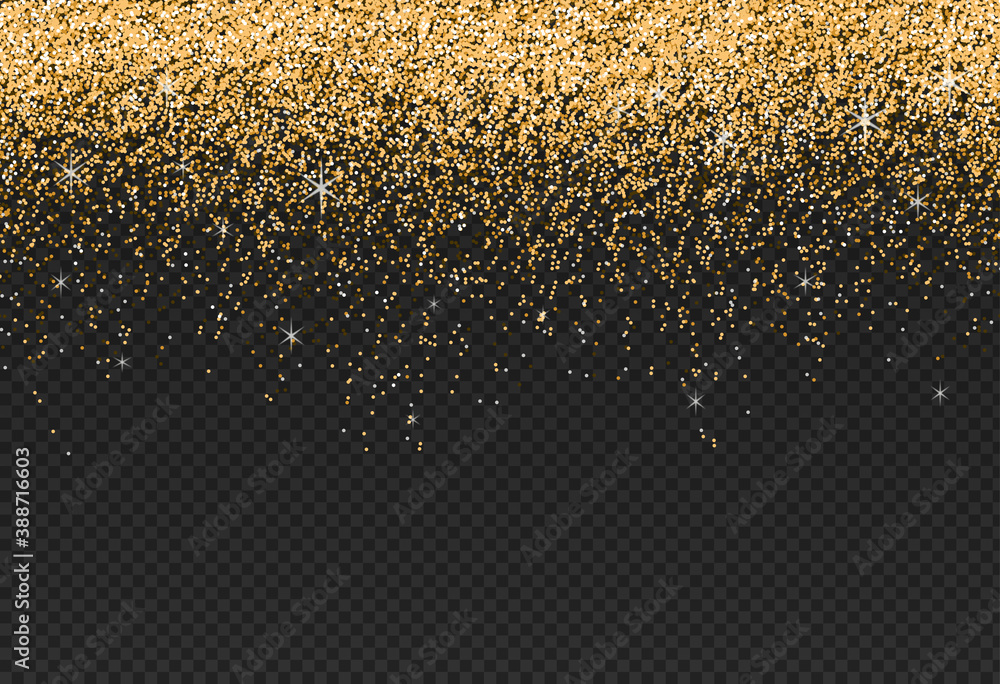 Gold glitter particles isolate on png or transparent background with  sparkling snow, star light for Christmas, New Year, Birthdays, Special  event, luxury card, rich style. Vector illustration Stock Vector | Adobe  Stock
