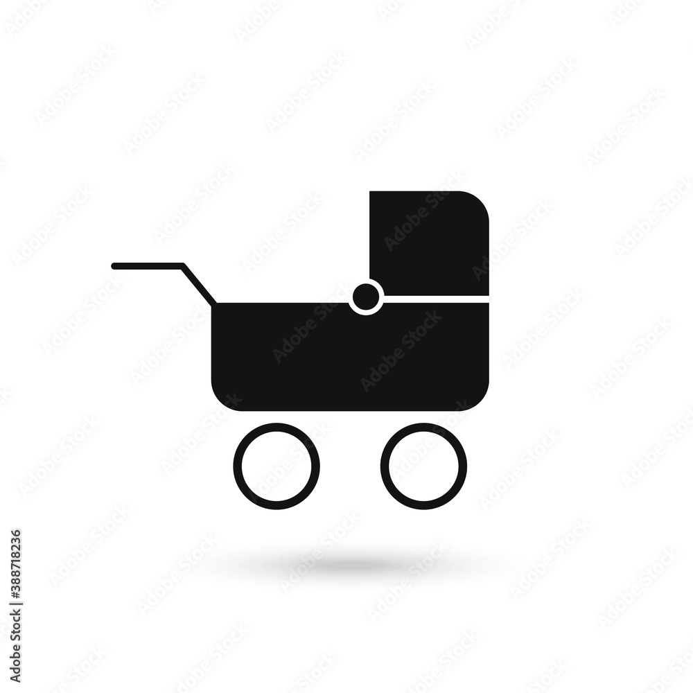 Baby, carriage, buggy, pram, stroller, wheel icon. Flat design. Baby, carriage, buggy, pram, stroller, wheel icon. Flat design.