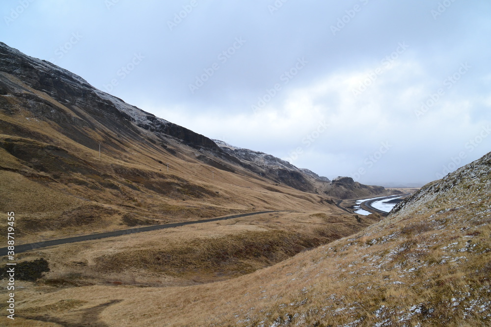 Hiking in the wild and dramatic nature of volanoes, snowy mountains, waterfalls, geysers and hot springs in Iceland Hiking in the wild and dramatic nature of volanoes, snowy mountains, waterfalls, geysers and hot springs in Iceland