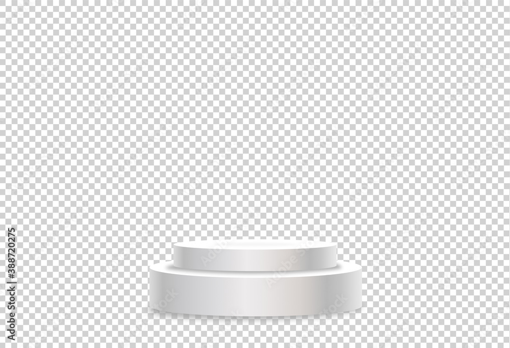 White podium or showcase to place products isolate on png or transparent  background for new product, promotion, advertising, vector illustration  Stock Vector | Adobe Stock
