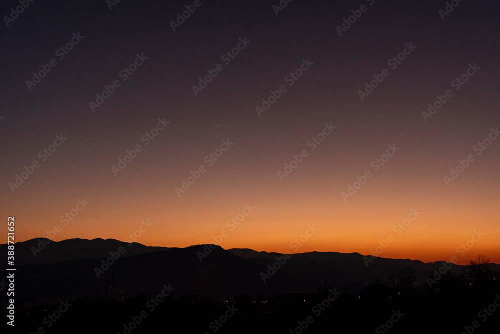 Sunset view near Gabrovo