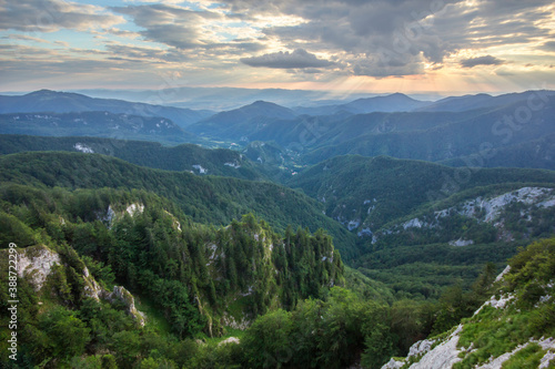  Sunset from the top of one of the mountains in the Apuseni Natural Park, Western Carpathians, Romania  © Horia