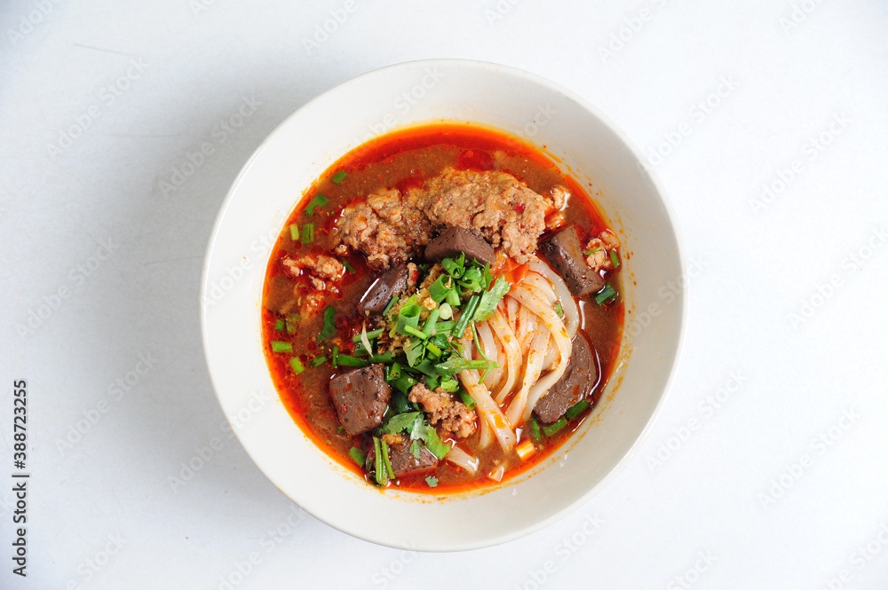 A famous food of Northern of Thailand. top view A famous food of Northern of Thailand. top view
