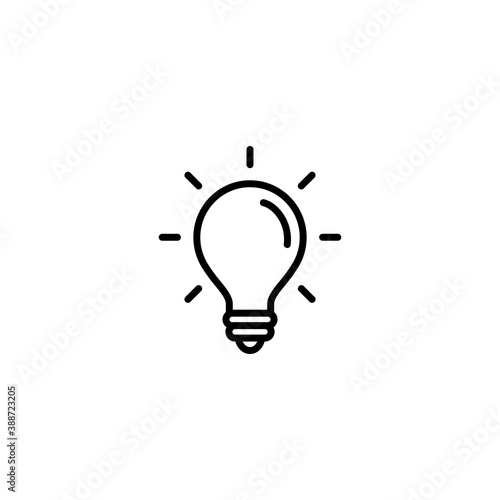 Light Bulb line icon, lamp symbol icon vector