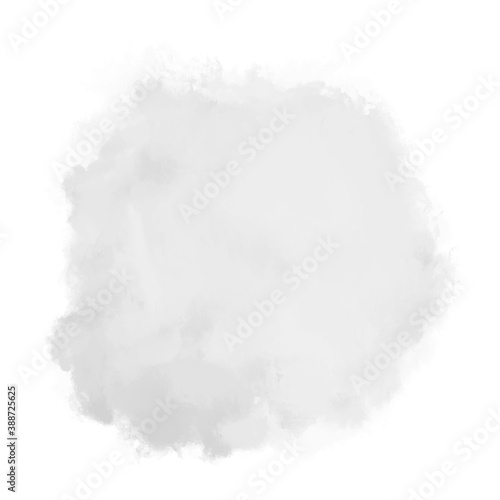 Monochrome spot on white. Hand drawn painted object. Black and white illustration