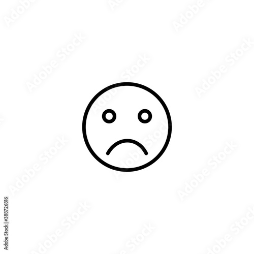 sad emoji faces line icon vector