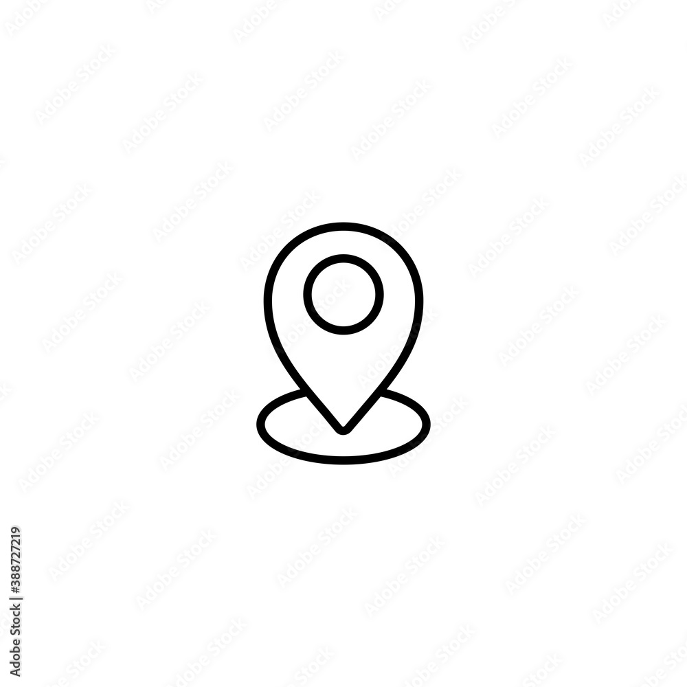 Pin location map line icon, Pin Maps, Map Pin icon Symbols vector illustration Pin location map line icon, Pin Maps, Map Pin icon Symbols vector illustration