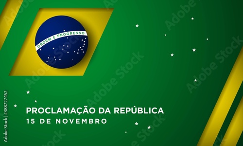Brazil Republic Day Background. Vector Illustration.